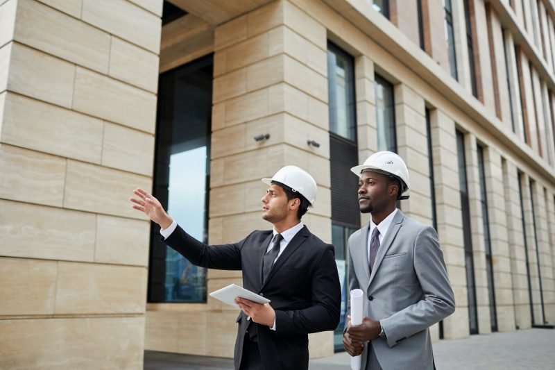 Architects discussing the project